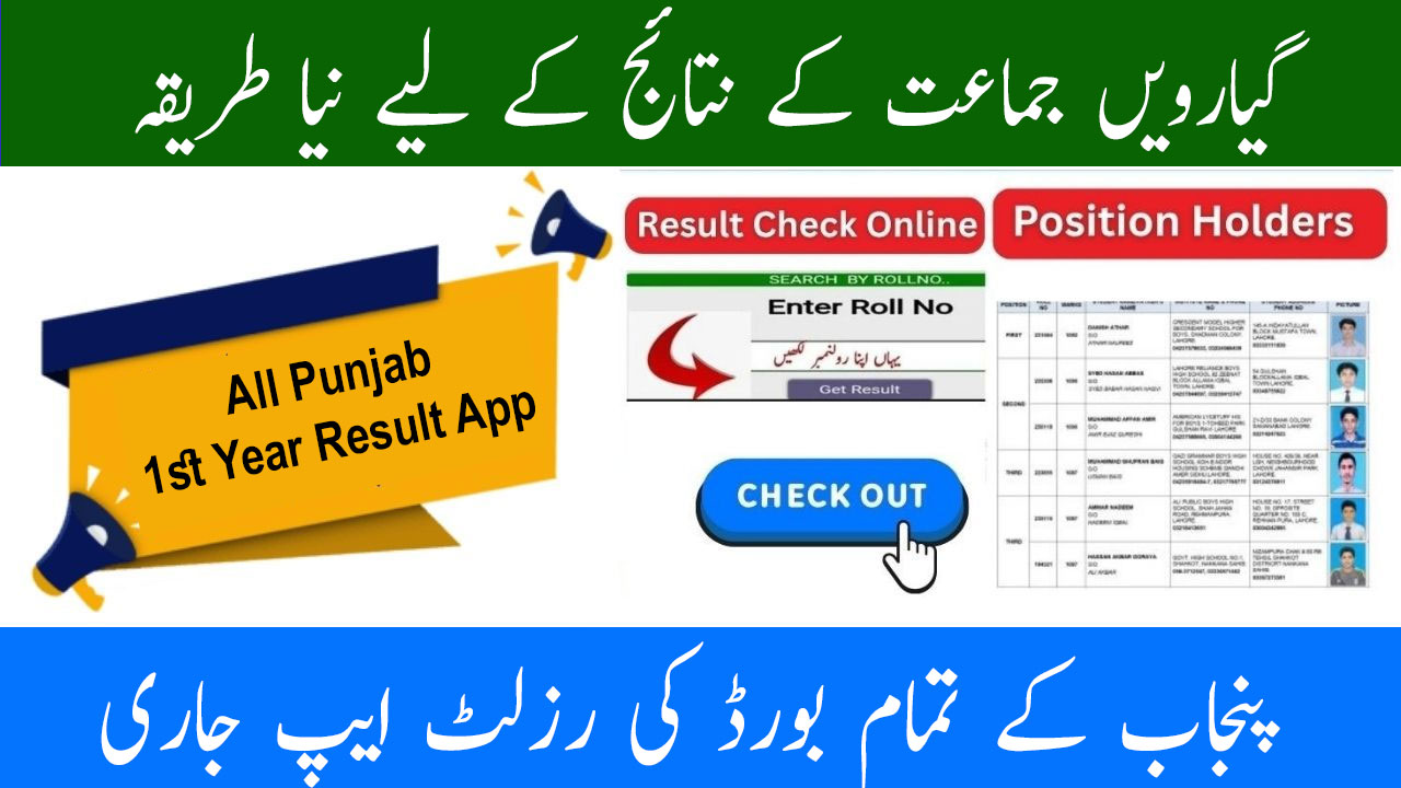 All Punjab Boards Announce New Method to Check 11th Class Result 2025 1st Year Result App